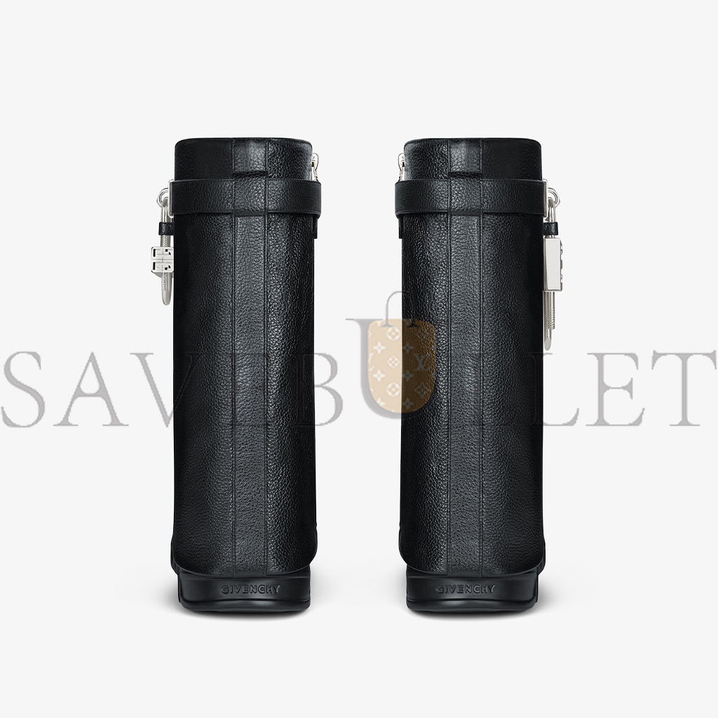 GIVENCHY SHARK LOCK BIKER ANKLE BOOTS IN GRAINED LEATHER BE604AE1XN-001 GIVENCHY SHARK LOCK BIKER ANKLE BOOTS IN GRAINED LEATHER BE604AE1XN-001